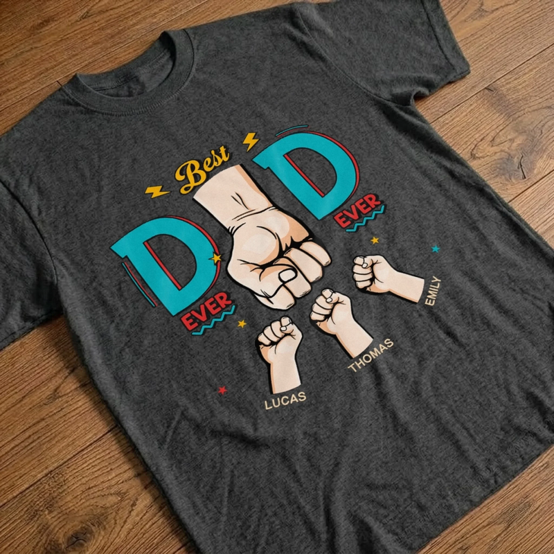Custom Unisex T-shirt, Premium T-shirt, Hoodie – Personalized Father's Day Birthday Gifts For Dad, Grandpa – Thunder Punch