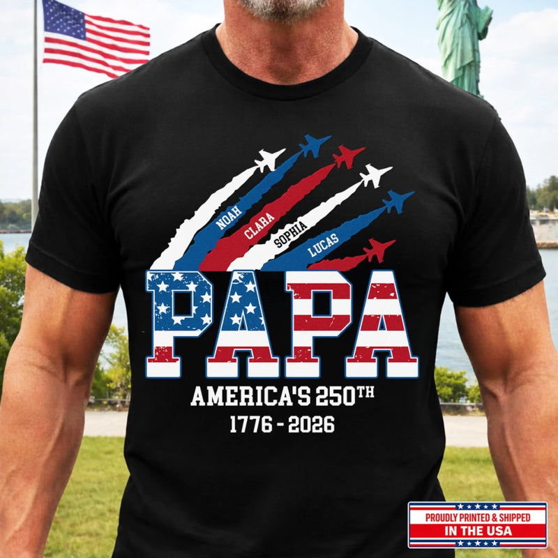 Custom Unisex T-shirt, Premium T-shirt, Hoodie – Personalized America 250th Anniversary Gifts For Dad, Grandpa – You Make Life Beautiful