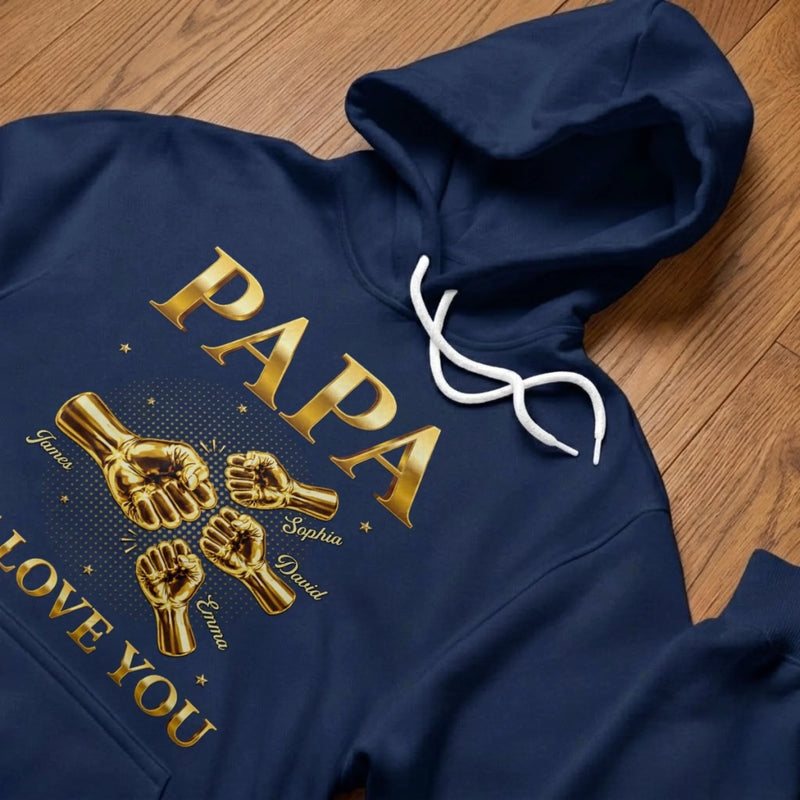 Custom Unisex T-shirt, Premium T-shirt, Hoodie – Personalized Father's Day Birthday Gifts For Dad, Grandpa – Forever Blessed With Dad