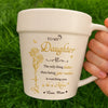 Custom Plant Pot Ceramic Mug - Personalized Birthday Garden Gifts For Gardeners, Daughter - Your Growth Is My Joy