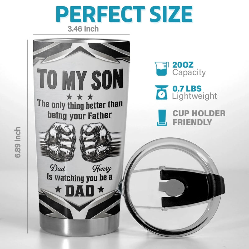 Custom Tumbler - Personalized Father's Day Birthday Gifts For Son - My Son My Greatest Achievement