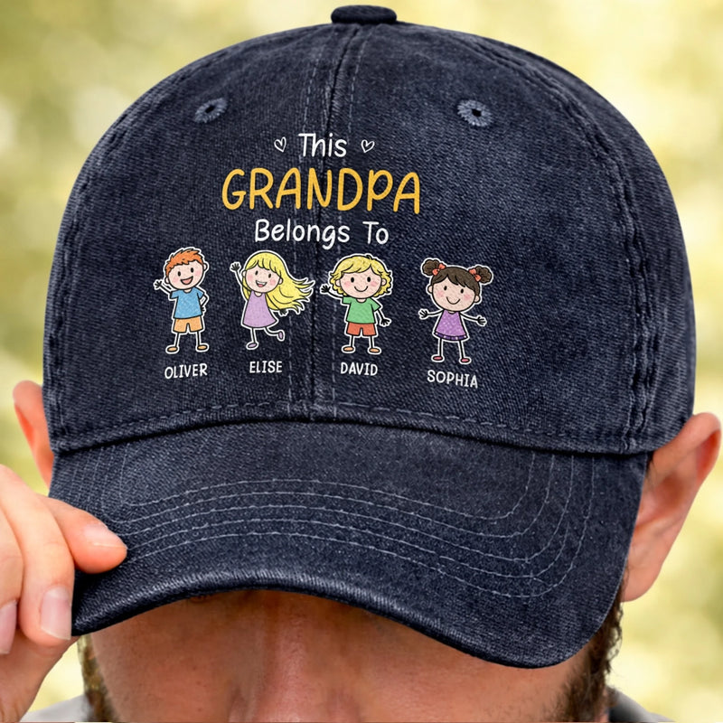 Custom Cap - Personalized Father's Day Gifts For Dad, Grandpa - Built Strong, Raised Better