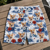 Custom Photo Tropical Hawaiian Aloha Men Beach Shorts - Personalized Summer Vacation And Travel Gifts For Dog Cat Lovers, Dog Dad And Mom, Cat Owners - Patriotic Paws Vibes