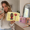 Custom Makeup Bag – Personalized  Best Friend Birthday Gifts For Women, Besties, Sisters, BFF – Beautiful Strong And Loved