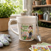 Custom Plant Pot Ceramic Mug - Personalized Birthday Garden Gifts For Gardeners - Master Of The Little Backyard