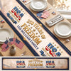Custom Table Runner - Personalized America 250th Anniversary Gifts For Mom, Dad, Brother, Sister, Kids - Proud Hearts Rise High