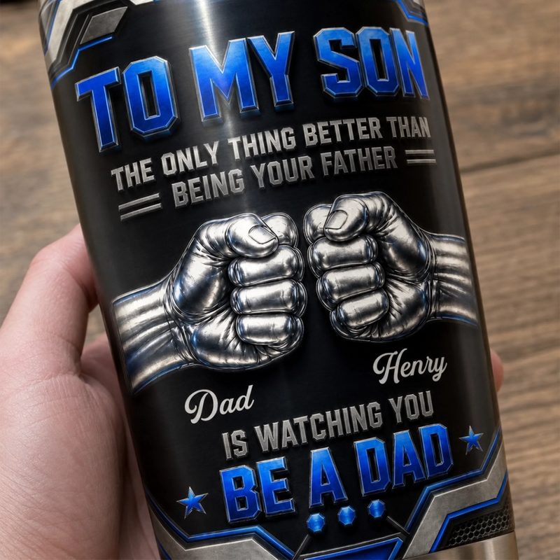 Custom Tumbler - Personalized Father's Day Birthday Gifts For Son - Always Believe In Yourself Champ