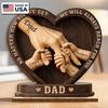 Custom 2-Layered Wooden Plaque - Personalized Father's Day Birthday Gifts For Dad, Grandpa - Created With Love
