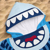 Custom Poncho Beach Towel - Personalized Summer Vacation And Travel Gifts For Women, Men, Kids - Beware Of Cute Shark Bites