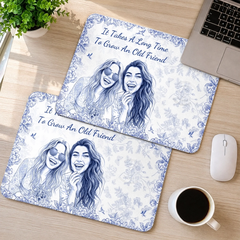 Custom Photo Charging Mat - Personalized Best Friend Birthday Gifts For Women, Besties, Sisters, BFF - Grounded In True, Deep Friendship
