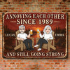 Custom Home Decor Metal Sign - Personalized Anniversary Wedding Gifts For Husband And Wife, Him And Her - Crazy Together Since Forever
