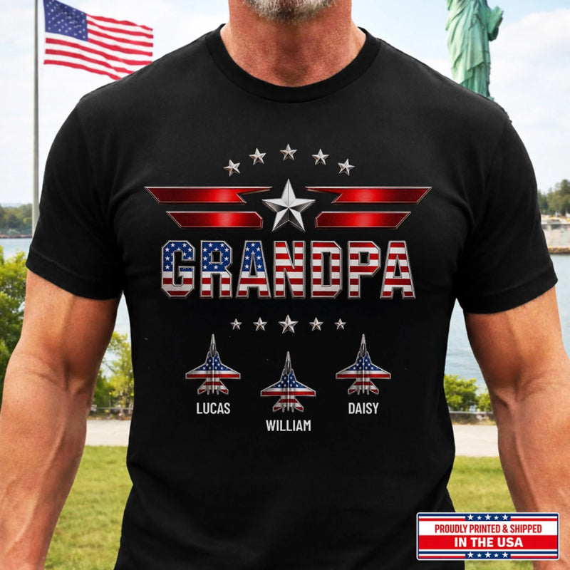 Custom T-shirt, Hoodie - Personalized America 250th Anniversary Father's Day Gifts For Dad, Grandpa - Patriot Since Day One