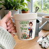 Custom Plant Pot Ceramic Mug - Personalized Birthday Garden Gifts For Gardeners - My Happy, Blooming Sanctuary
