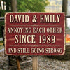 Custom Home Decor Metal Sign - Personalized Anniversary Wedding Gifts For Husband And Wife, Him And Her - Our Forever Rugged Love Bond