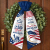 Custom Decorative Sash - Personalized America 250th Anniversary Gifts For Mom, Dad, Brother, Sister, Kids - United In Freedom