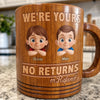 Too Cute To Return - Family Personalized Custom Wooden Mug - Father's Day, Gift For Dad, Grandpa