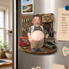 Custom Photo Dad Bod Belly Squishy Acrylic Fridge Magnet – Personalized Birthday Fishing Gifts For Fisherman – Hooked On The Good Life