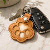 Custom Photo Leather Pet Hair Keychain - Personalized Pet Memorial Sympathy Gifts For Dogs, Cats - Love Never Leaves