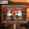 Custom Home Decor Metal Sign - Personalized Anniversary Wedding Gifts For Husband And Wife, Him And Her - Driving Each Other Crazy