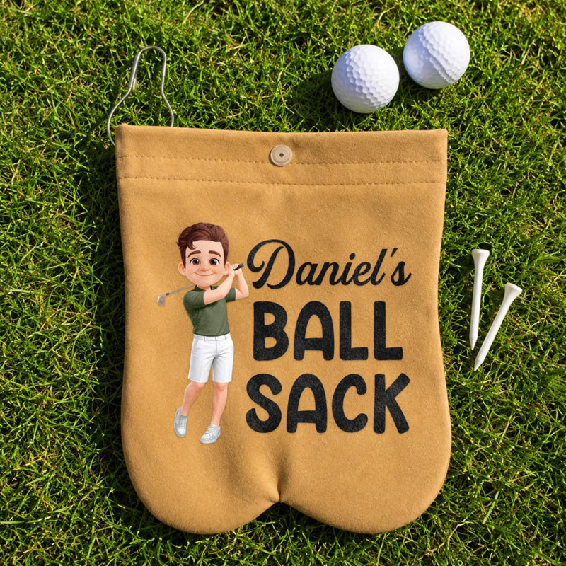 Custom Flannel Golf Ball Bag Sack - Personalized Birthday Gifts For Golf Lovers, Sports Fans, Sports Lovers - Fairways And Good Days