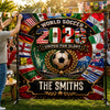 Custom World Football Backdrop - Personalized Birthday Gifts For Football Lovers, Sports Fans, Sports Lovers - United For Global Soccer Glory
