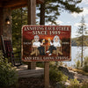 Custom Home Decor Metal Sign - Personalized Anniversary Wedding Gifts For Husband And Wife, Him And Her - Crazy Together Since Forever