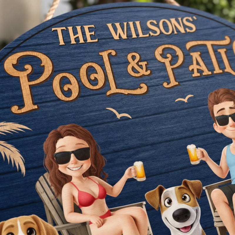 Custom Wood Sign - Personalized Anniversary Wedding Gifts For Husband And Wife, Dog Cat Lovers - Love Grows With Our Pets