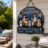 Custom Wood Sign - Personalized Anniversary Wedding Gifts For Husband And Wife, Dog Cat Lovers - Love Grows With Our Pets