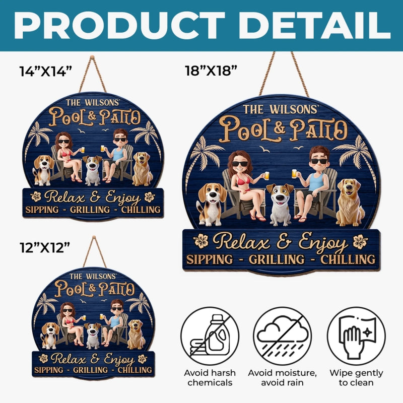 Custom Wood Sign - Personalized Anniversary Wedding Gifts For Husband And Wife, Dog Cat Lovers - Love Grows With Our Pets