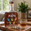 Custom Liquor Decanter - Personalized Father's Day Birthday Gifts For Dad, Grandpa - To My First And Forever Hero