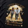 Custom Unisex T-shirt, Premium T-shirt, Hoodie - Personalized Memorial Sympathy Gifts For Loss Of Husband, Wife - His Wings Guide My Steps