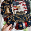 Custom Wood Sign - Personalized America 250th Anniversary Gifts For Mom, Dad, Brother, Sister, Kids - Family Forever United