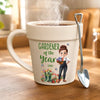 Custom Plant Pot Ceramic Mug - Personalized Birthday Garden Gifts For Gardeners - My Happy, Blooming Sanctuary