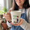 Custom Plant Pot Ceramic Mug - Personalized Birthday Garden Gifts For Gardeners - My Happy, Blooming Sanctuary