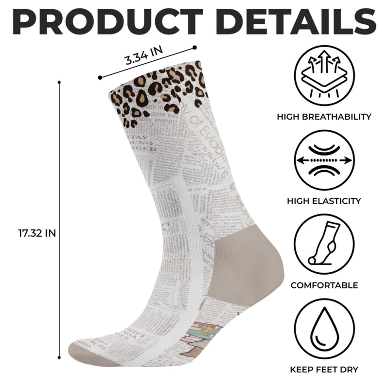 Custom Crew Socks - Personalized Bookish Gifts For Book Lovers, Bookworms, Readers - Living My Best Book Life