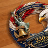 Custom Wood Sign - Personalized America 250th Anniversary Gifts For Mom, Dad, Brother, Sister, Kids - Bald Eagle Patriotic