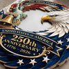 Custom Wood Sign - Personalized America 250th Anniversary Gifts For Mom, Dad, Brother, Sister, Kids - Bald Eagle Patriotic