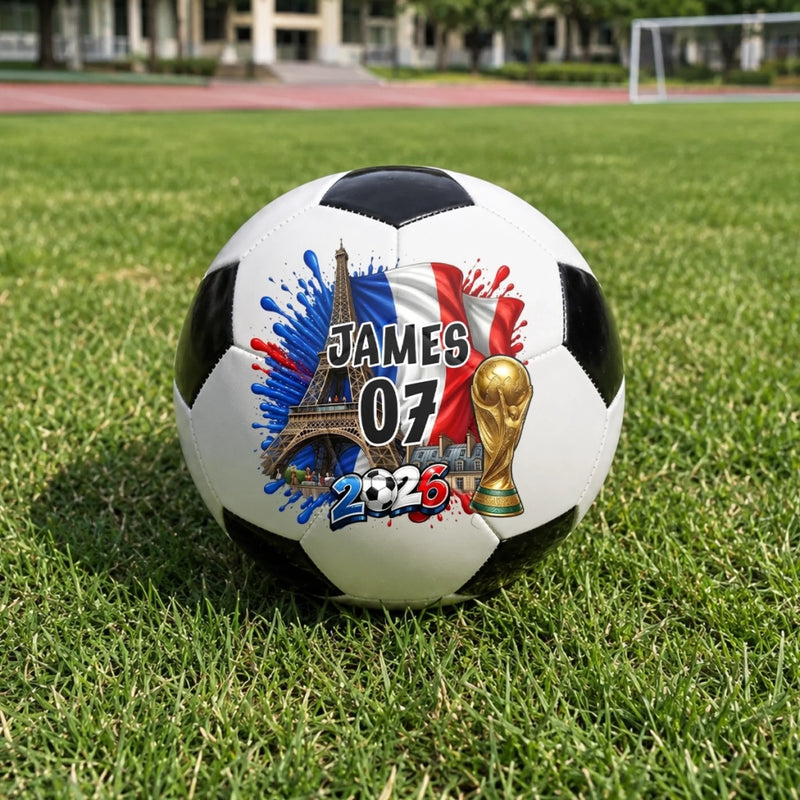 Custom World Football Soccer Ball - Personalized  Birthday Gifts For Football Lovers, Sports Fans, Sports Lovers - My Lucky Number, My Nation