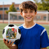 Custom World Football Soccer Ball - Personalized  Birthday Gifts For Football Lovers, Sports Fans, Sports Lovers - My Lucky Number, My Nation