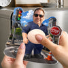 Custom Photo Dad Bod Belly Squishy Acrylic Fridge Magnet – Personalized Birthday Gift For Police Officer, Coworker – Compassion Is My Superpower