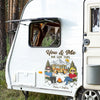 Custom RV Decal - Personalized Anniversary Wedding Camping Gifts For Campers, Husband And Wife, Him And Her - Campfire Love