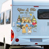 Custom RV Decal -Personalized Anniversary Wedding Camping Gifts For Campers, Husband And Wife, Him And Her, Dog Cat Lovers, Dog Dad And Mom - Adventure Together