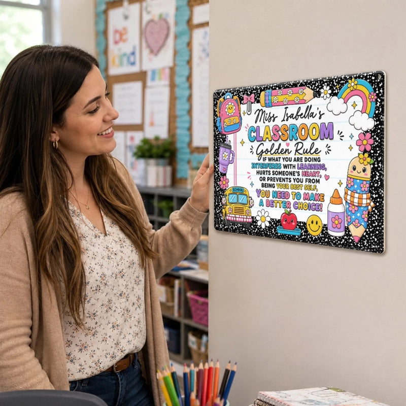 Custom Home Decor Metal Sign - Personalized  Back To School Gifts For Teachers - You Need To Make A Better Choice
