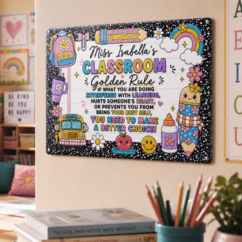 Custom Home Decor Metal Sign - Personalized  Back To School Gifts For Teachers - You Need To Make A Better Choice