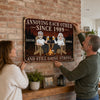 Custom Home Decor Metal Sign - Personalized Anniversary Wedding Gifts For Husband And Wife, Him And Her - Love Drives Us Crazy