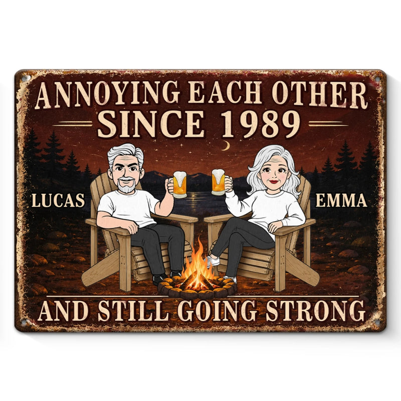 Custom Home Decor Metal Sign - Personalized Anniversary Wedding Gifts For Husband And Wife, Him And Her - Love Drives Us Crazy