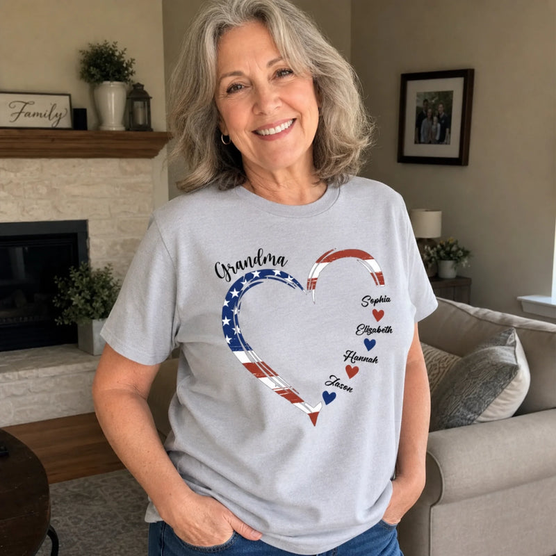 Home Is Where Your Grandma Is - Family Personalized Custom Unisex T-shirt, Premium T-shirt, Hoodie - Independence Day, 4th Of July, Birthday Gift For Grandma