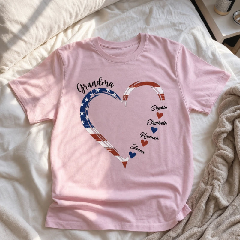 Home Is Where Your Grandma Is - Family Personalized Custom Unisex T-shirt, Premium T-shirt, Hoodie - Independence Day, 4th Of July, Birthday Gift For Grandma