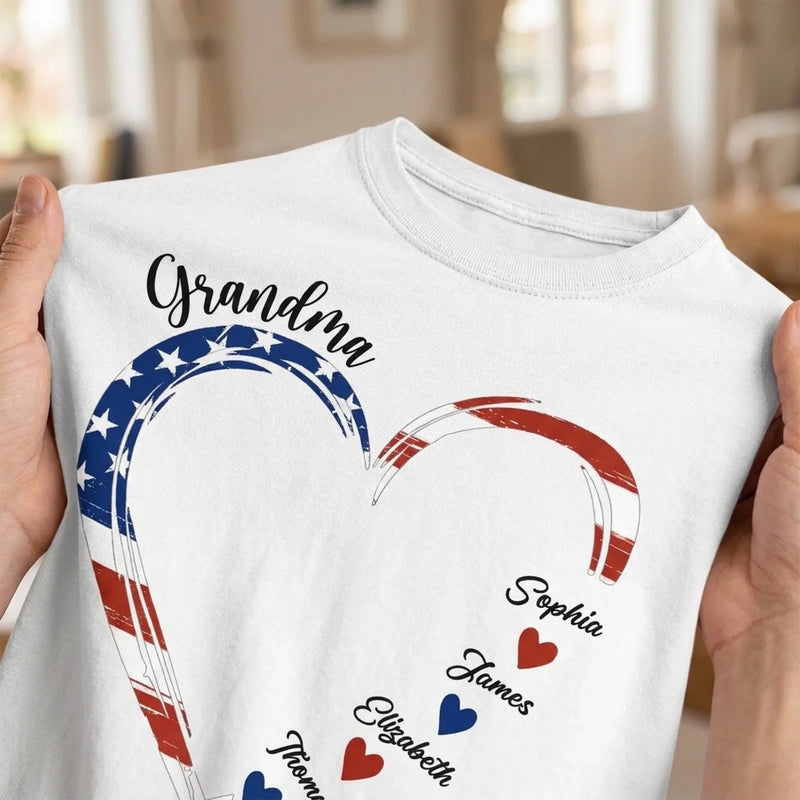 Home Is Where Your Grandma Is - Family Personalized Custom Unisex T-shirt, Premium T-shirt, Hoodie - Independence Day, 4th Of July, Birthday Gift For Grandma