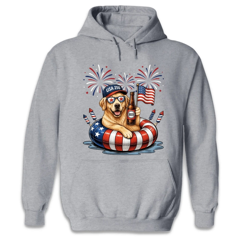 Custom Photo T-shirt, Hoodie - Personalized America 250th Anniversary Gifts For Dog Cat Lovers, Dog Dad And Mom, Cat Owners, Pet Owners - Paws Make Life Better